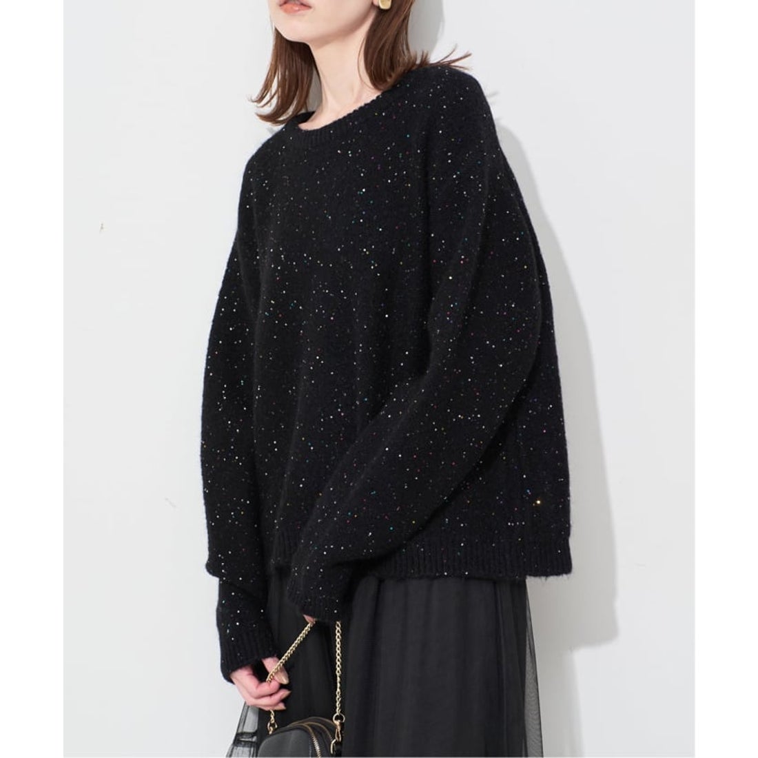 スローブ イエナ SLOBE IENA 《WEB限定/追加2予約》スパンコールニット