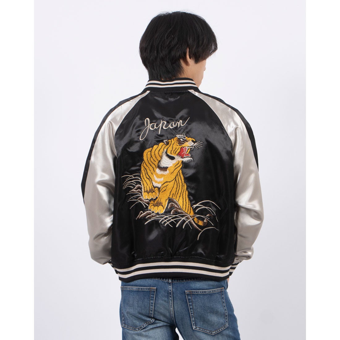 スタイルブロック STYLEBLOCK 刺繍入りスカジャン(虎) （ブラック