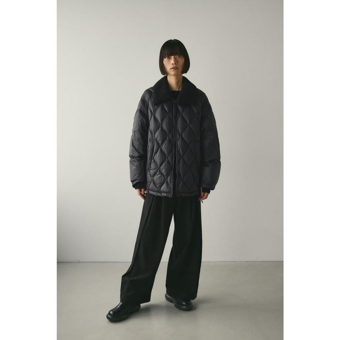 スタイルミキサー STYLEMIXER TAIONシャツダウンジャケット （BLK