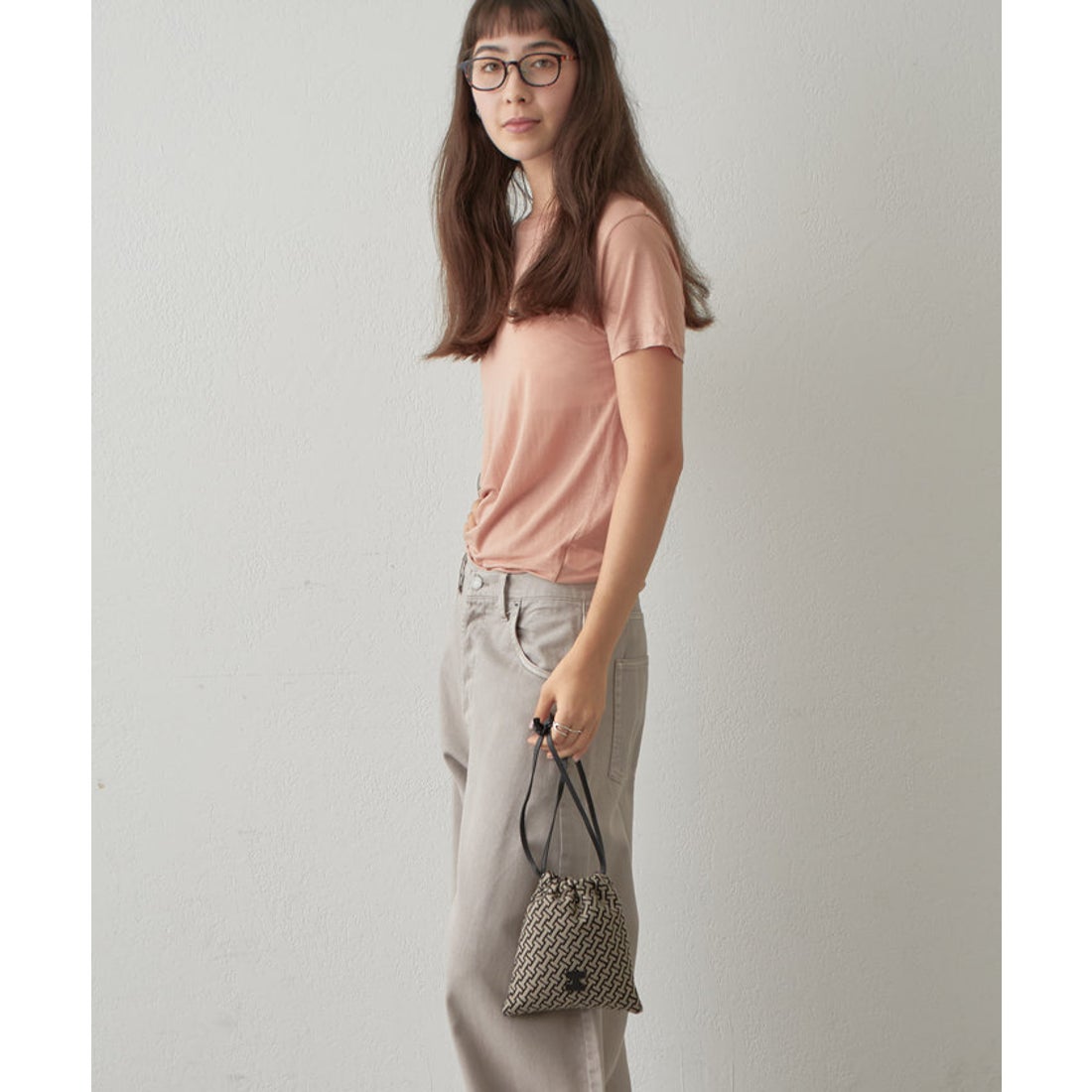 イアクッチ IACUCCI モノグランマ ポーチJACQUARD/RUGA （black） -靴