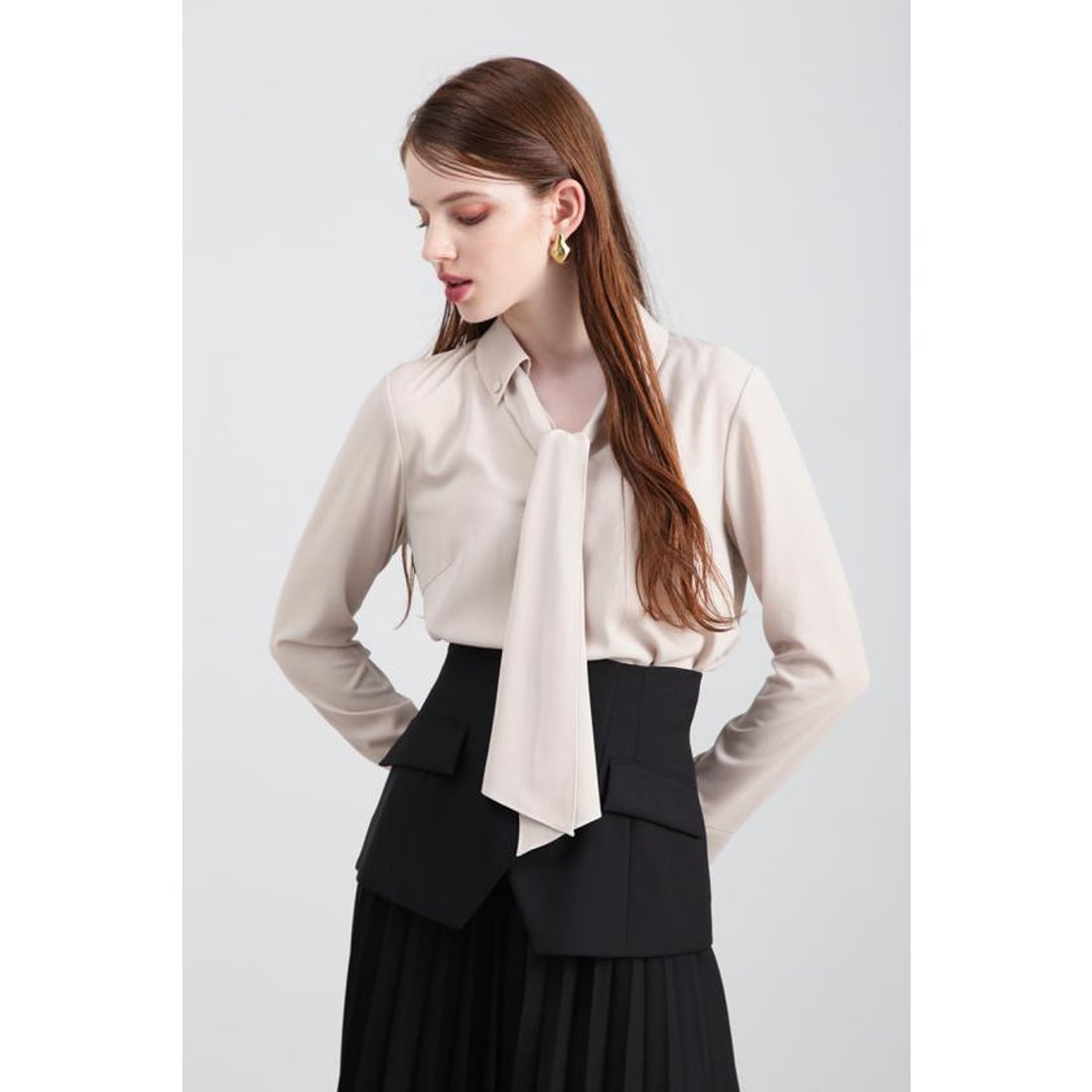 ピンキーアンドダイアン PINKY & DIANNE ◇ボタンダウンボウタイシャツ