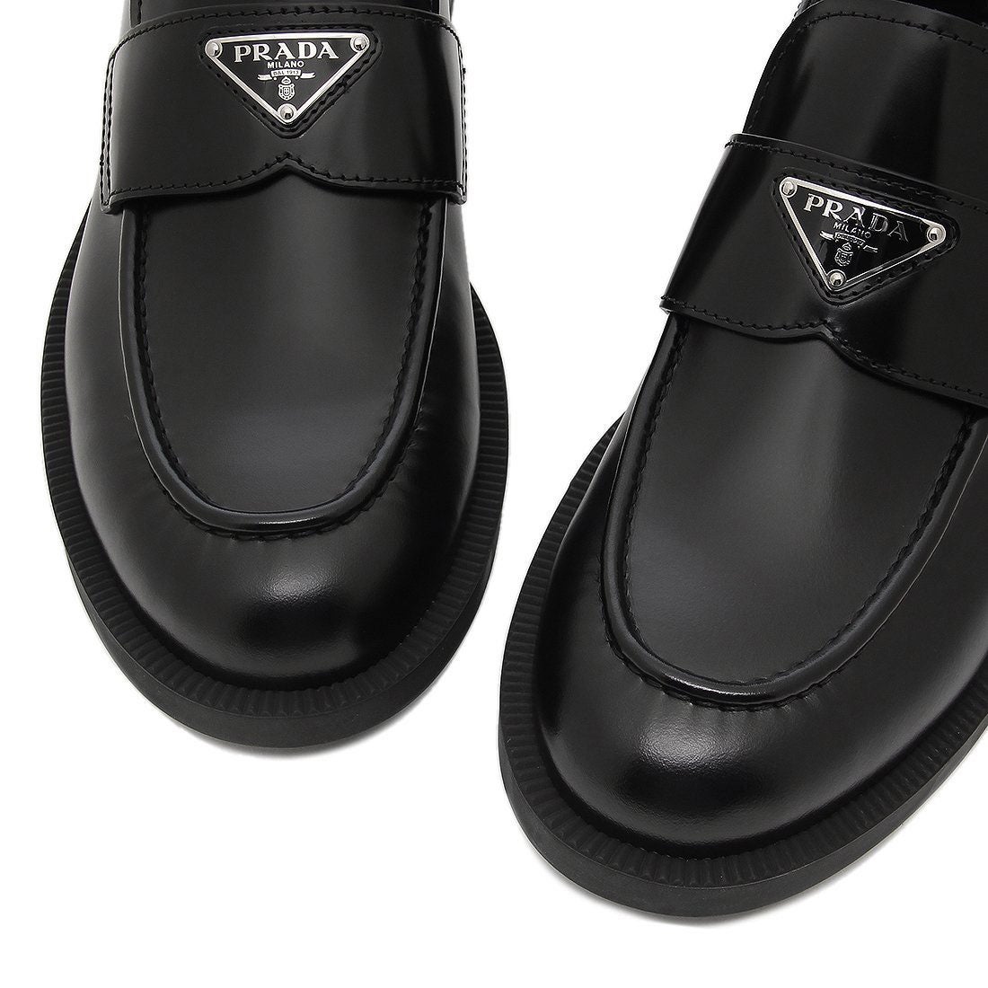 プラダ PRADA ローファー オックスフォード トライアングルロゴ