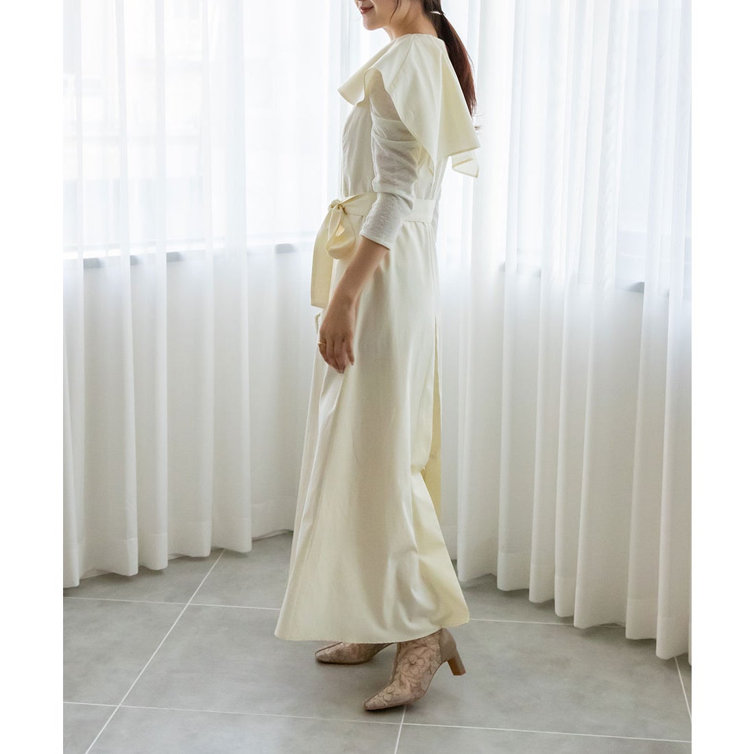 ランダ RANDA フラワー刺繍ショートブーツ （BEIGE） -アウトレット