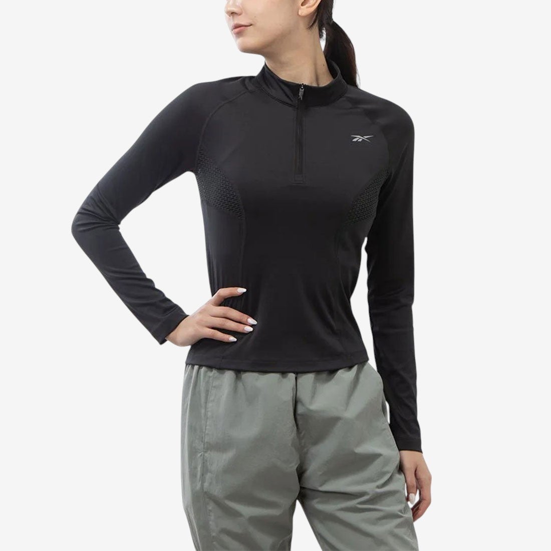 ランニング 1/4 ジップトップ / RUNNING 1/4 ZIP TOP（ブラック