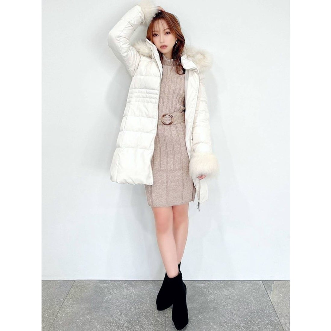 RESEXXY フード付ダウンコート（ホワイト） -ファッション通販 FASHION