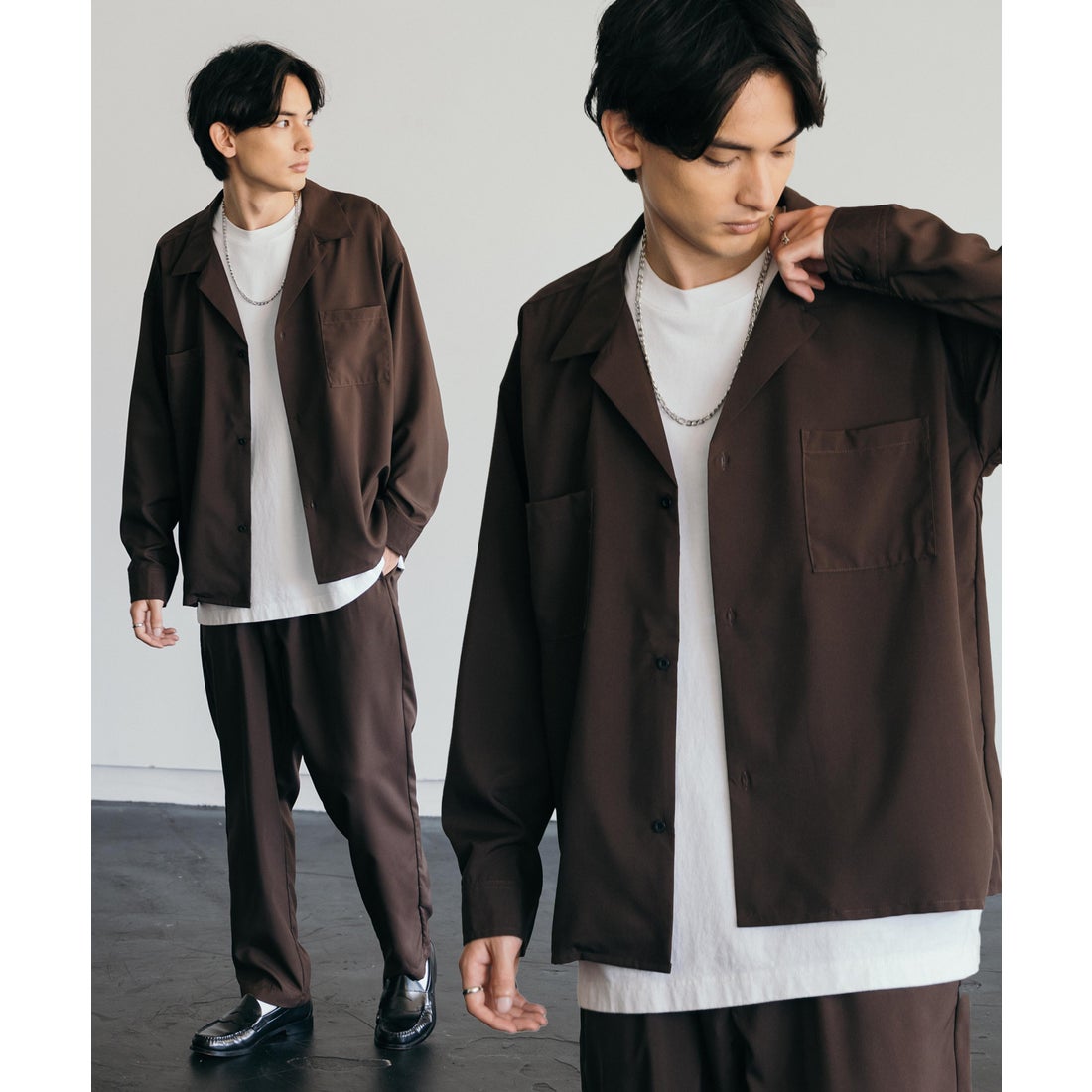 ロッキーモンロー Rocky Monroe セットアップ メンズ 上下 長袖 シャツ