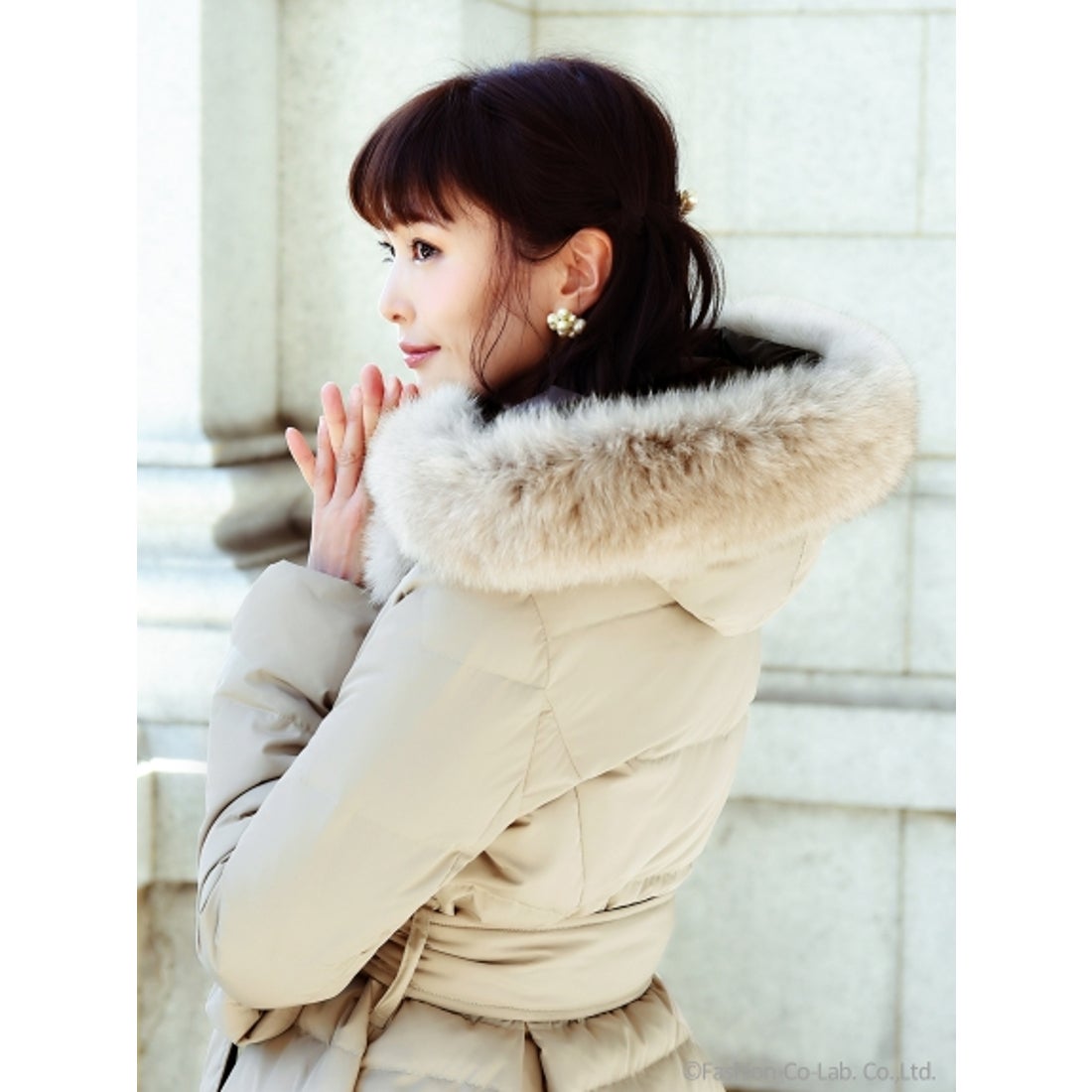 RUIRUE BOUTIQUE リュクシーフォックスファー付きダウンコート(バイ