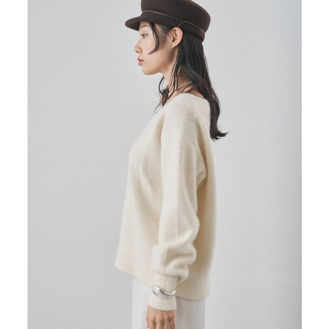 ウィムガゼット Whim Gazette フォックスウール Vネックプルオーバー