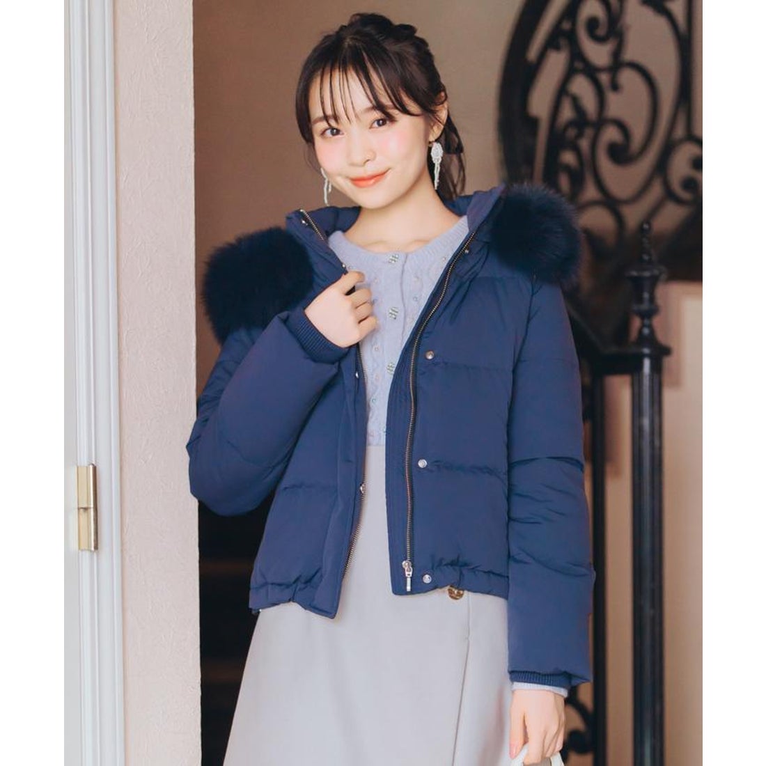 ウィルセレクション WILLSELECTION FOXファー付きショートダウン