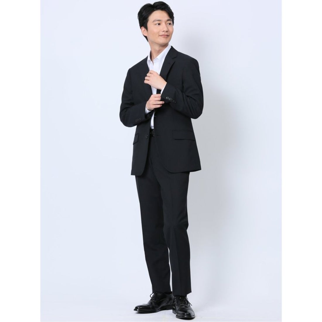 TAKA-Q 【ウール】 ウール混 レギュラーフィット 2ボタン2ピーススーツ