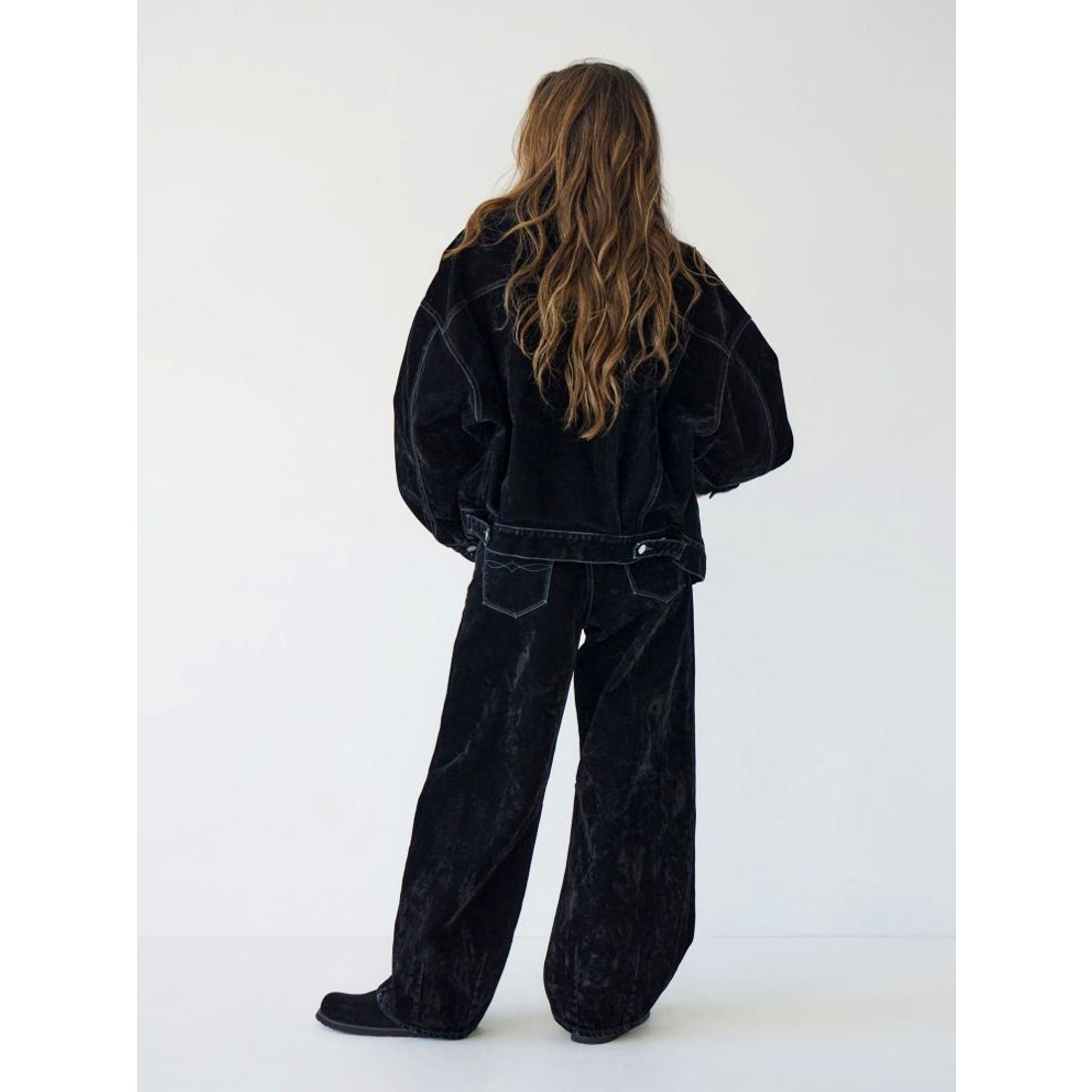 アングリッド Ungrid フロッキー起毛デニムジャケット （ベージュ