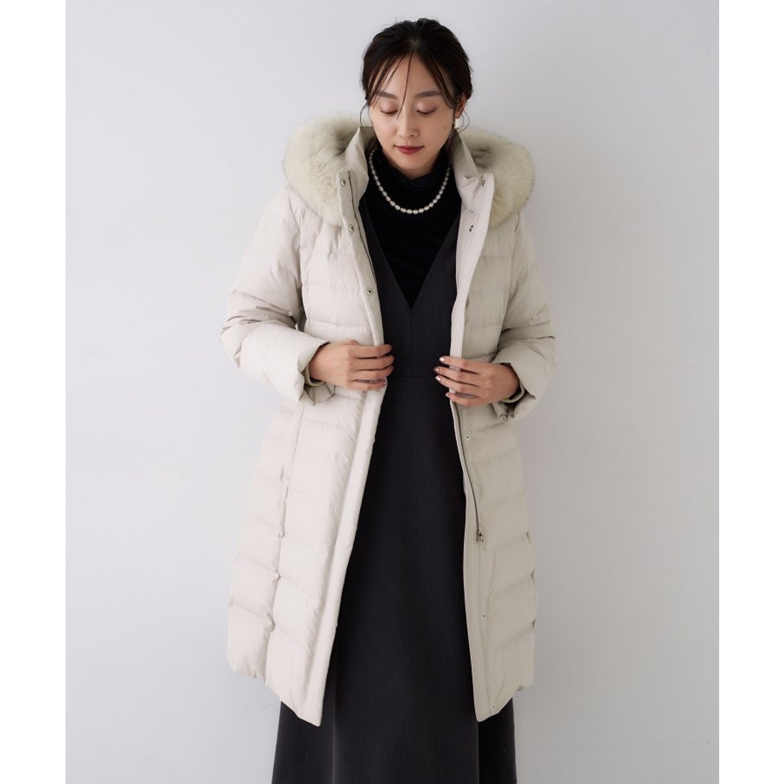 アンタイトル UNTITLED ロングダウンコート （ライトグレー(011