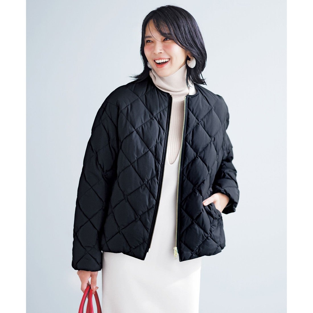 UNFILO 【UNFILO×TAION】キルティング ショート丈ブルゾン （ブラック