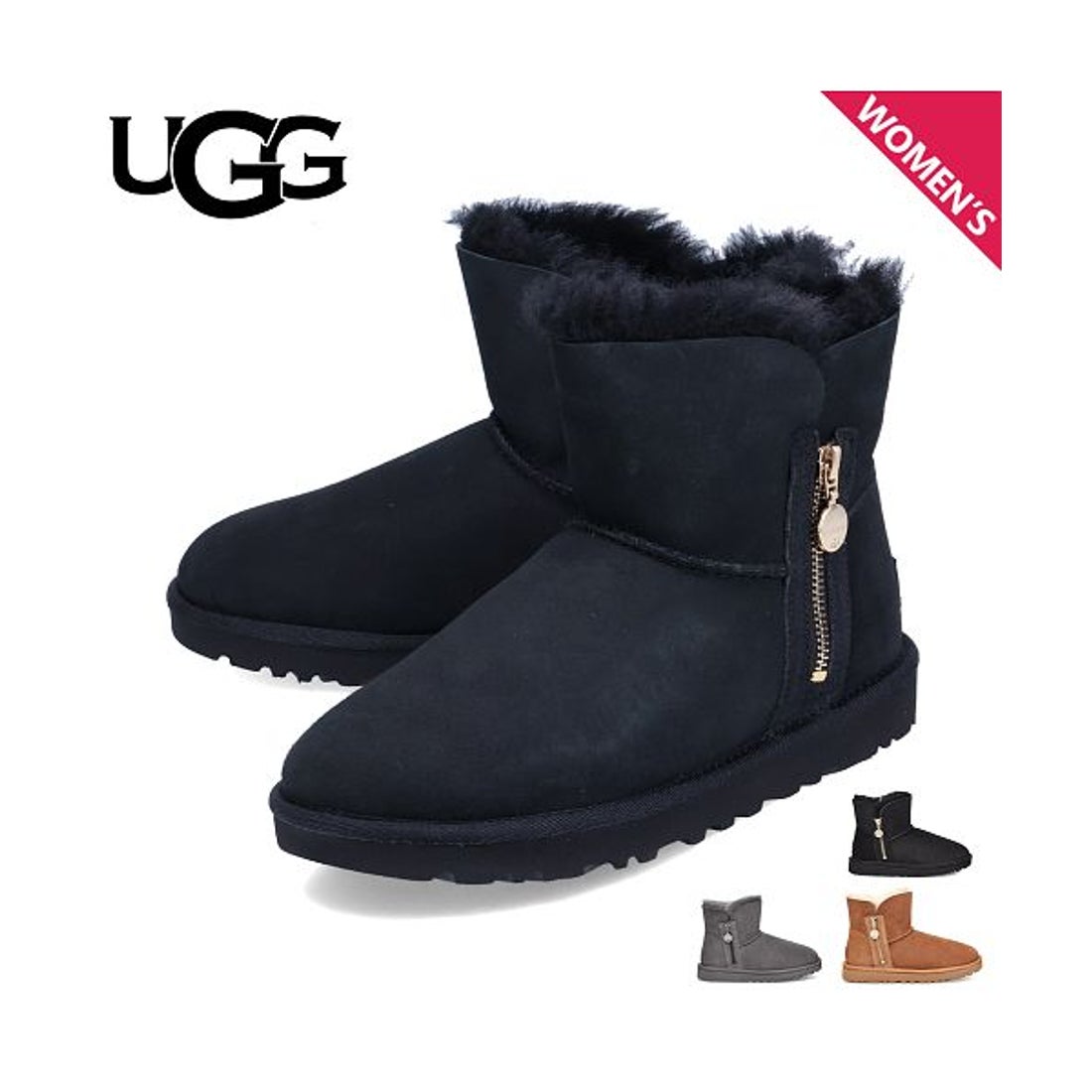 UGG アグ ブーツ ムートンブーツ ベイリー ジップ ミニ レディース