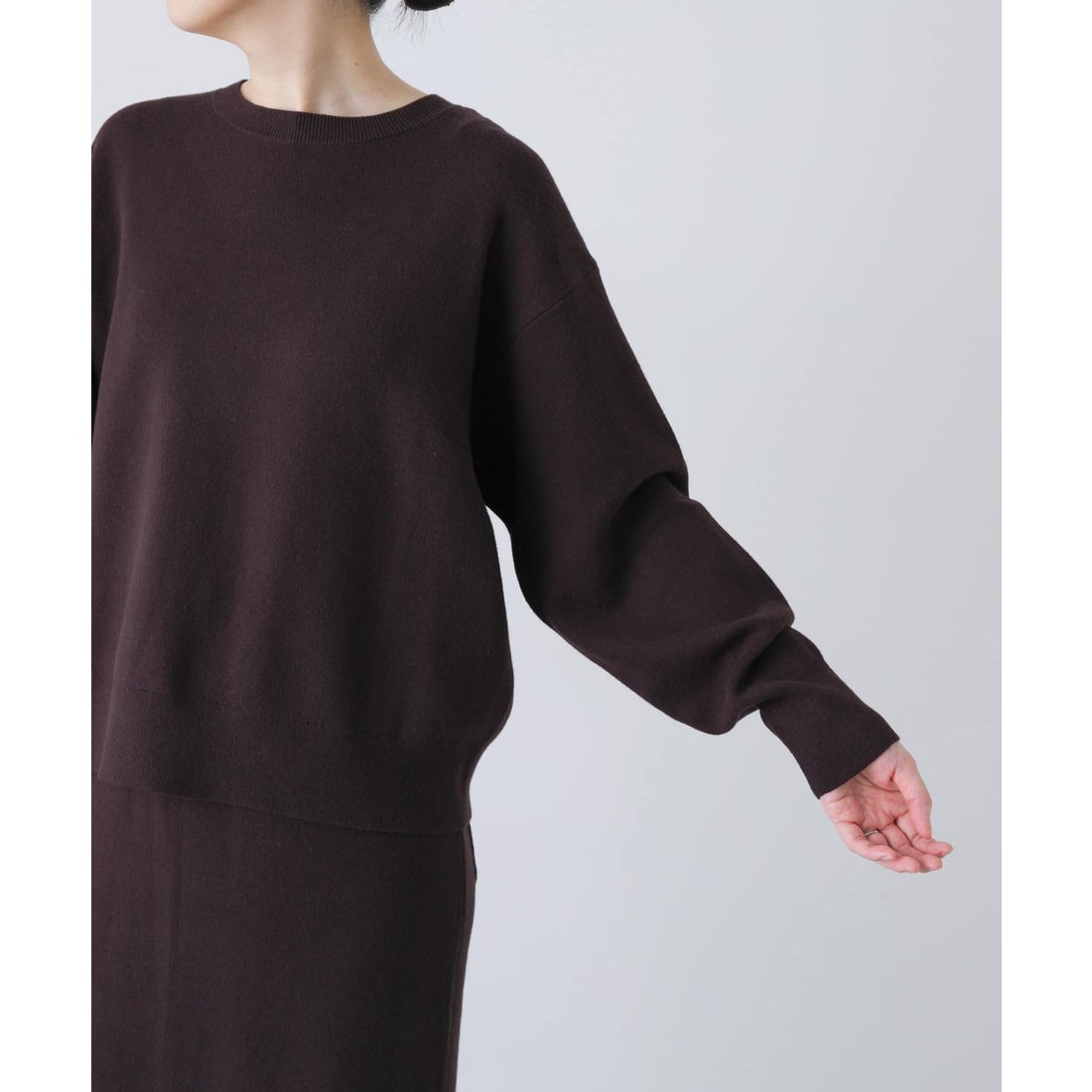 カグレ かぐれ コットンカシミヤプルオーバー （ブラウン
