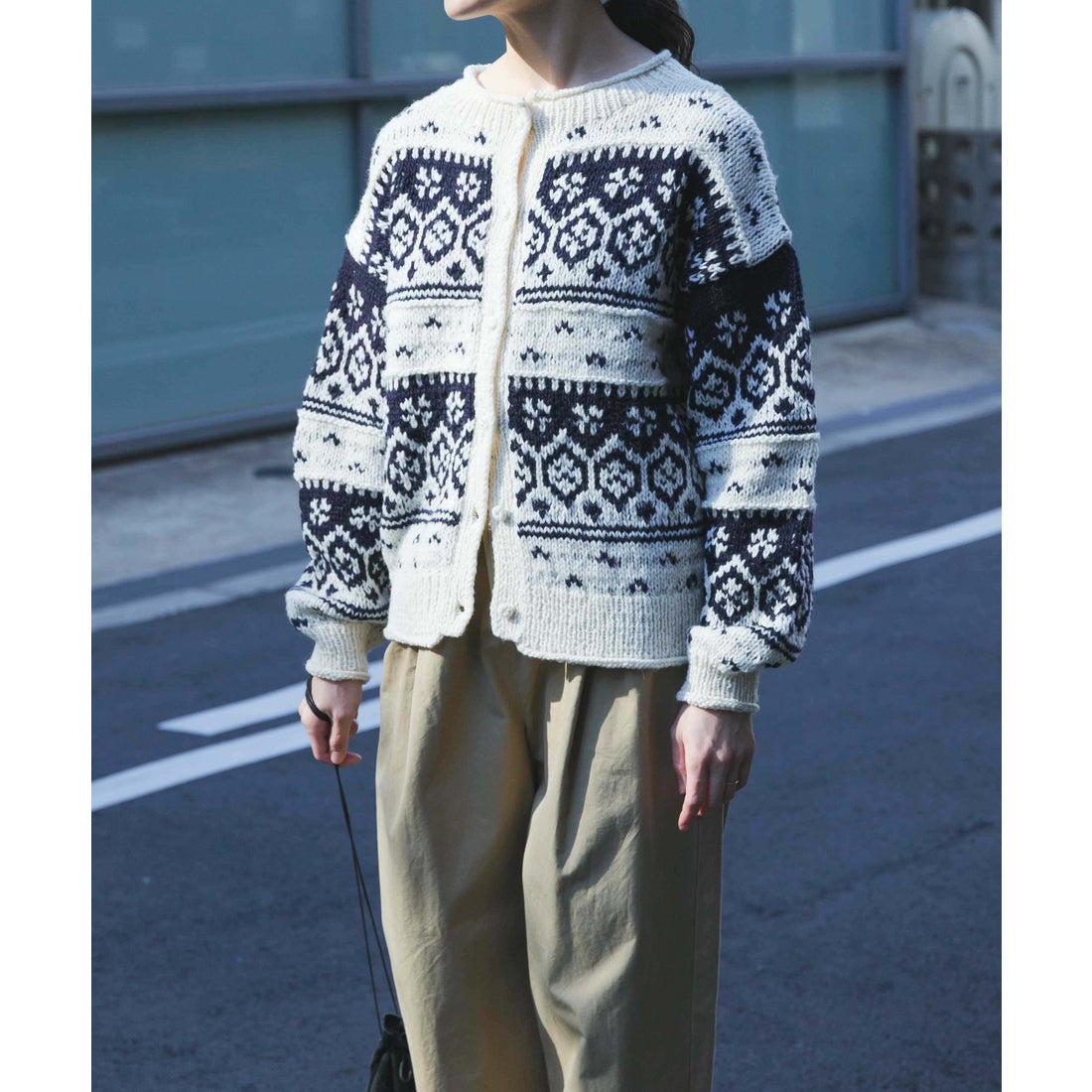 カグレ かぐれ ペルーノルディックカーディガン （ネイビー