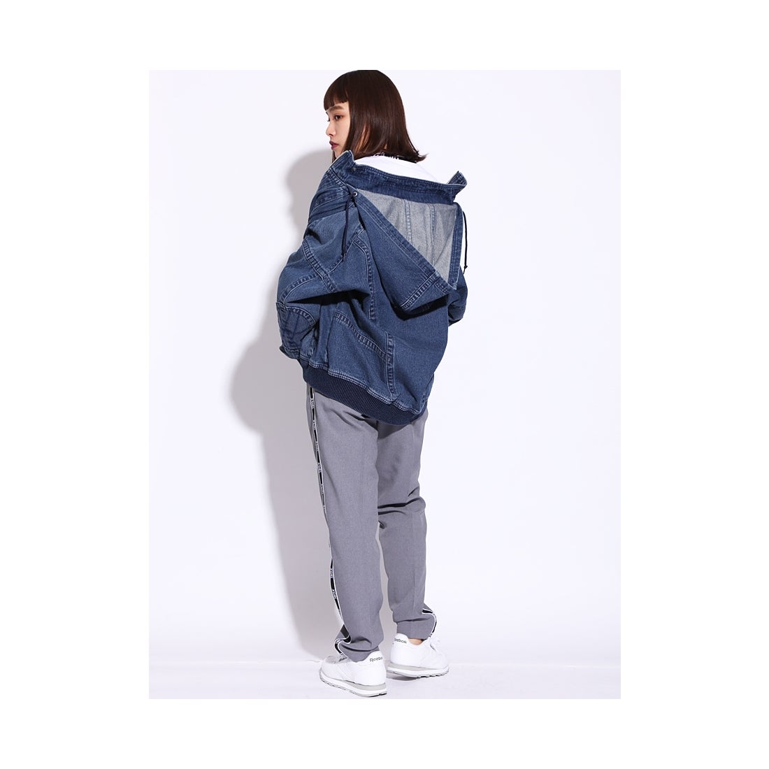 X-girl HOODEDDENIMJACKET/フードデニムジャケット BLACK