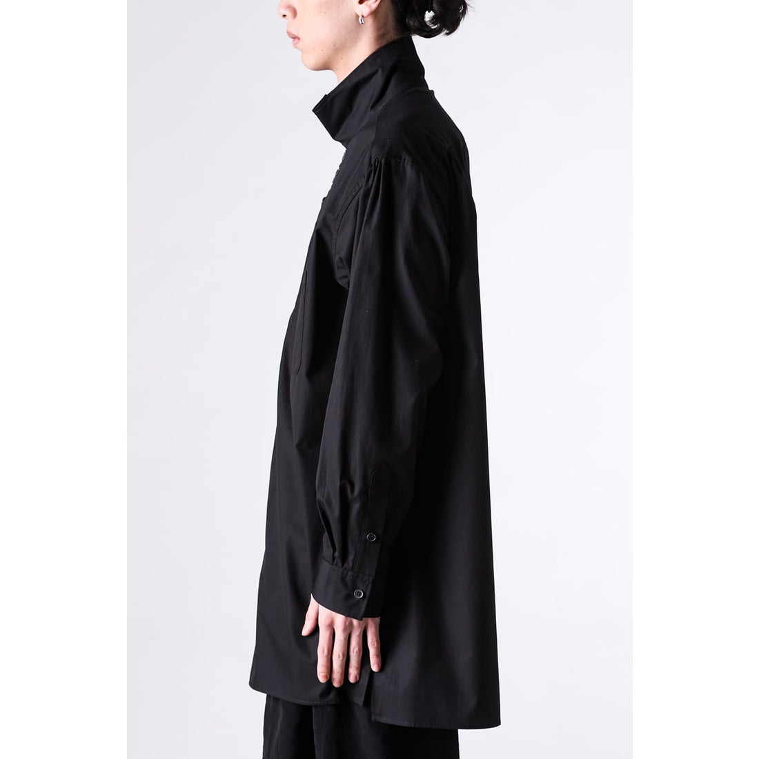 Y's for men LONG SLEEVE SHIRT WITH MAY （Black） - Osaka / Kyoto