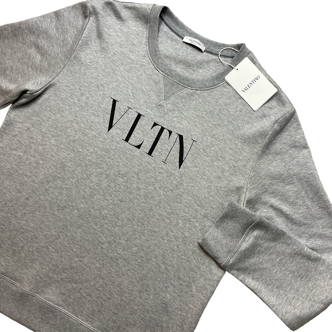 VALENTINO VLTN LOGO SWEATSHIRT - GREY – SGN CLOTHING