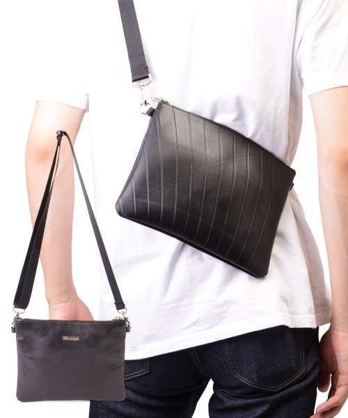 本革製リバーシブルミニサコッシュ | 日本職人が作るメンズ トート