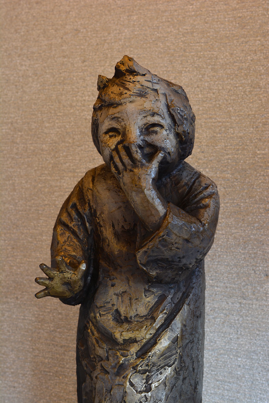 北村西望 純銀製 『 喜ぶ少女』 匿名配送 北村西望 純銀製 『 喜ぶ少女