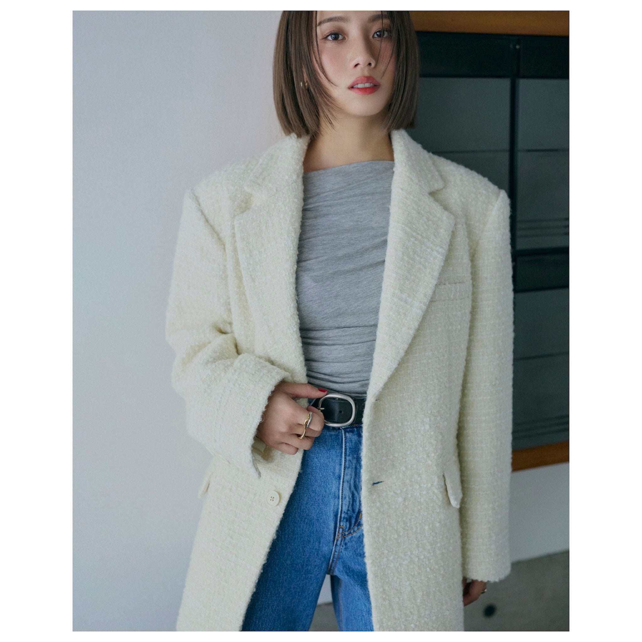 collab ツイードオーバージャケット