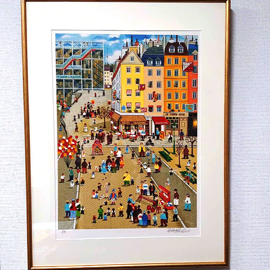 シーズンスタイル 緑創 / ビン・カシワ[街の広場]ポスター 額装品