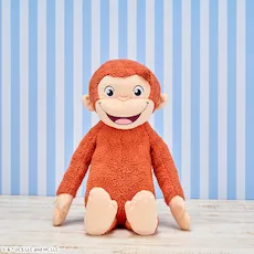 おさるのジョージ スーパーラージぬいぐるみ にっこり｜プライズ・くじ