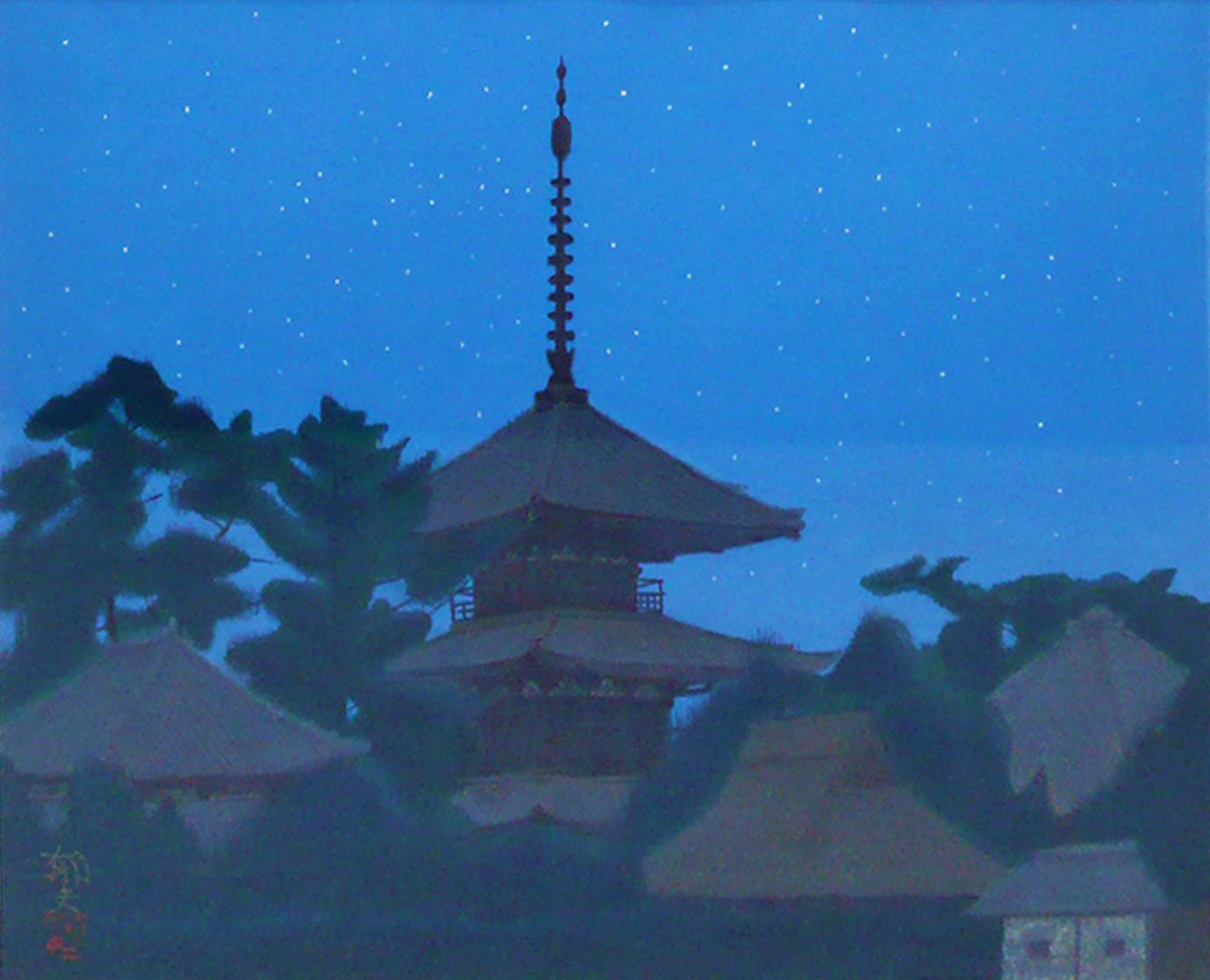 版画 「夜の法起寺」 | ｜正光画廊