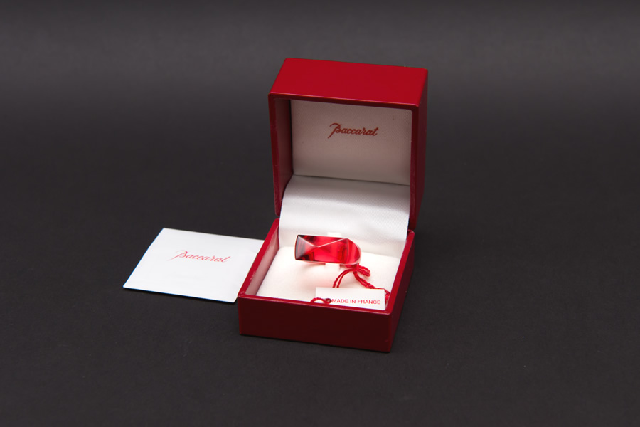 バカラ クリスタル スクエアリング（レッド）を買い取りました