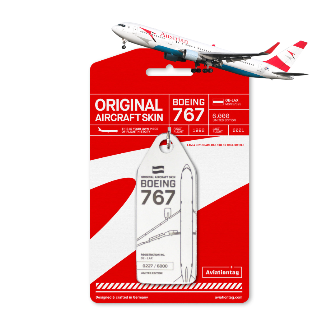 AVIATIONTAG B767 OE-LAX Austrian Airlines アビエーションタグ