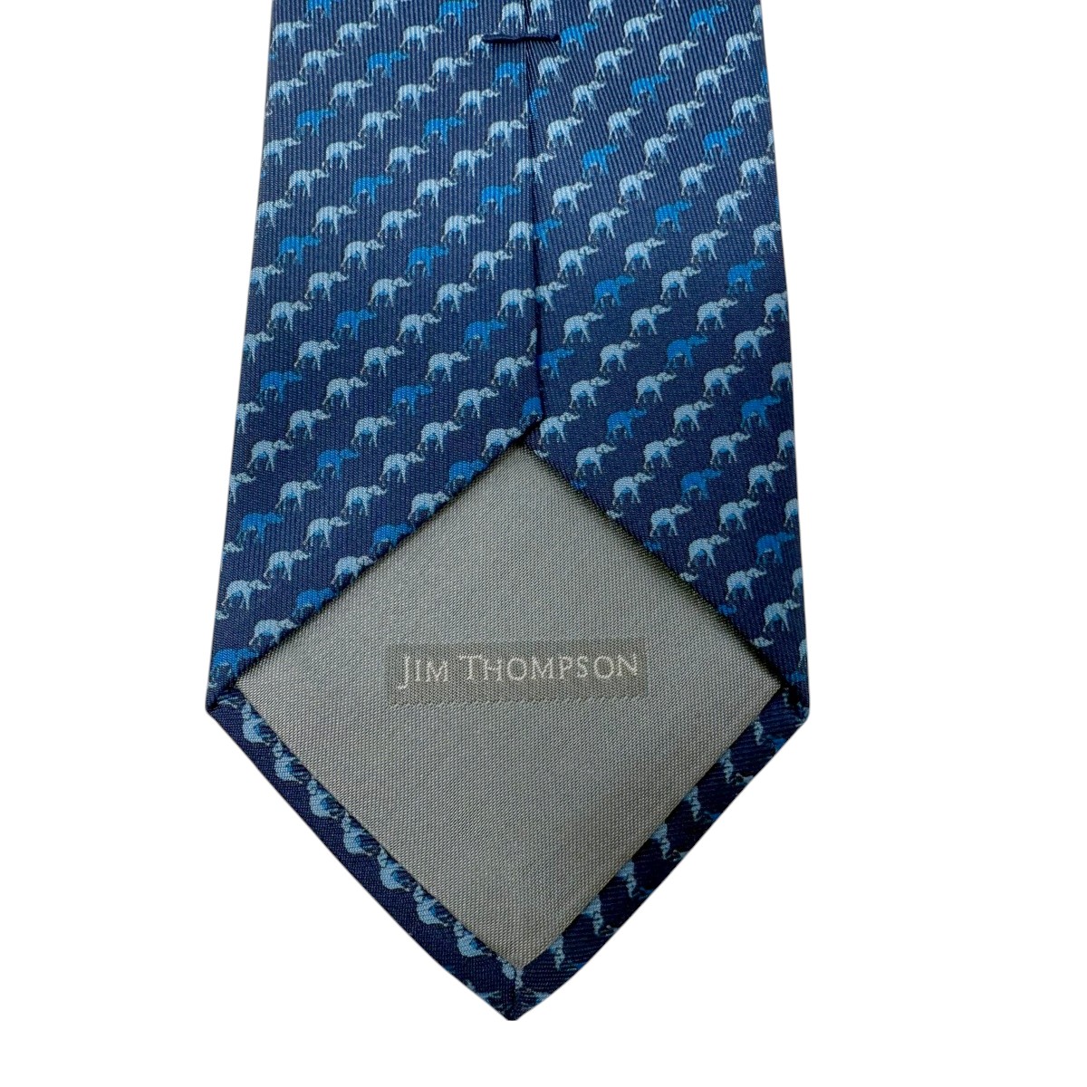 シルクネクタイ（象柄・ブルー） – ジムトンプソン | JIM THOMPSON の