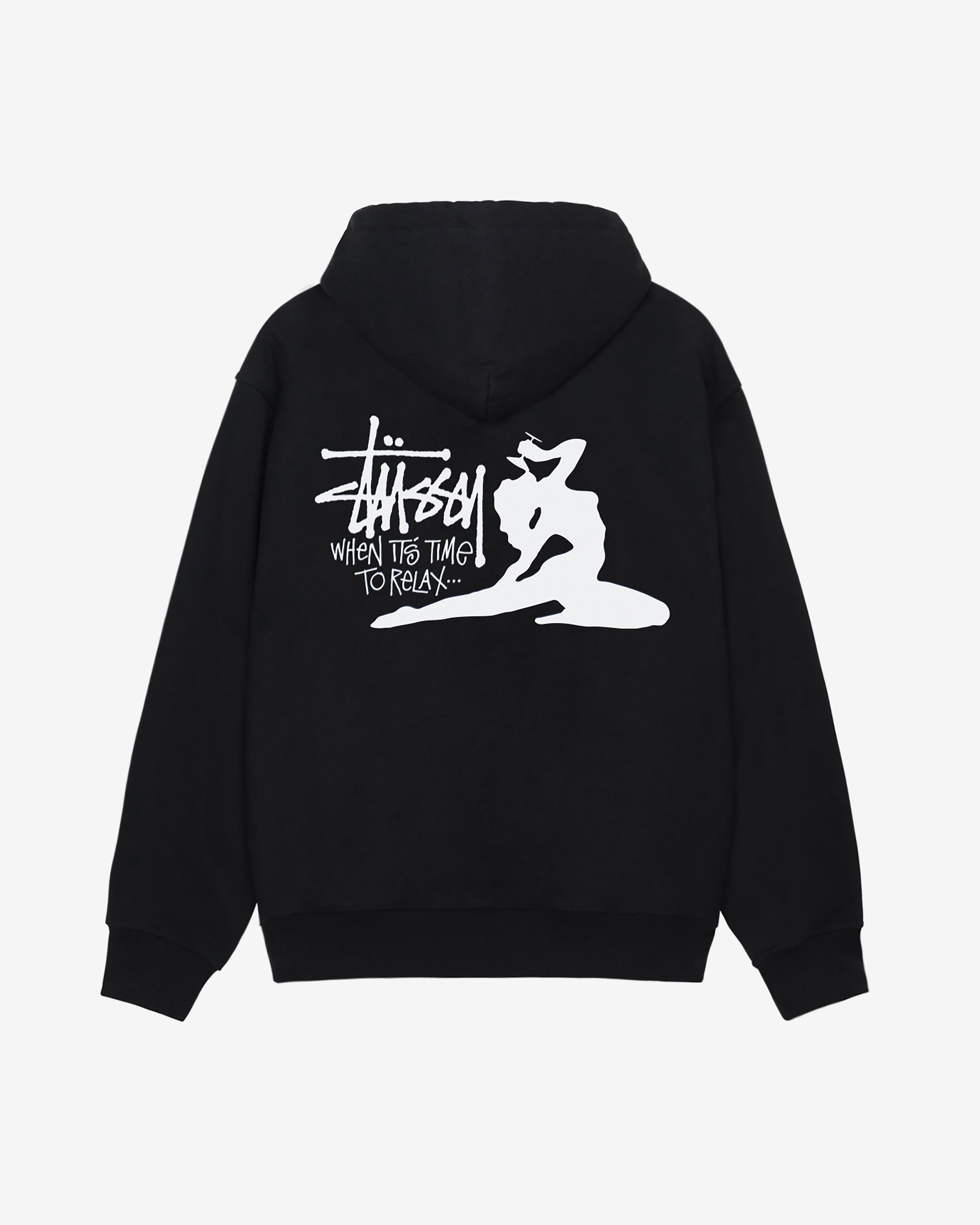 Stüssy: Men's Relax Hoodie (Black) | DSMNY E-SHOP