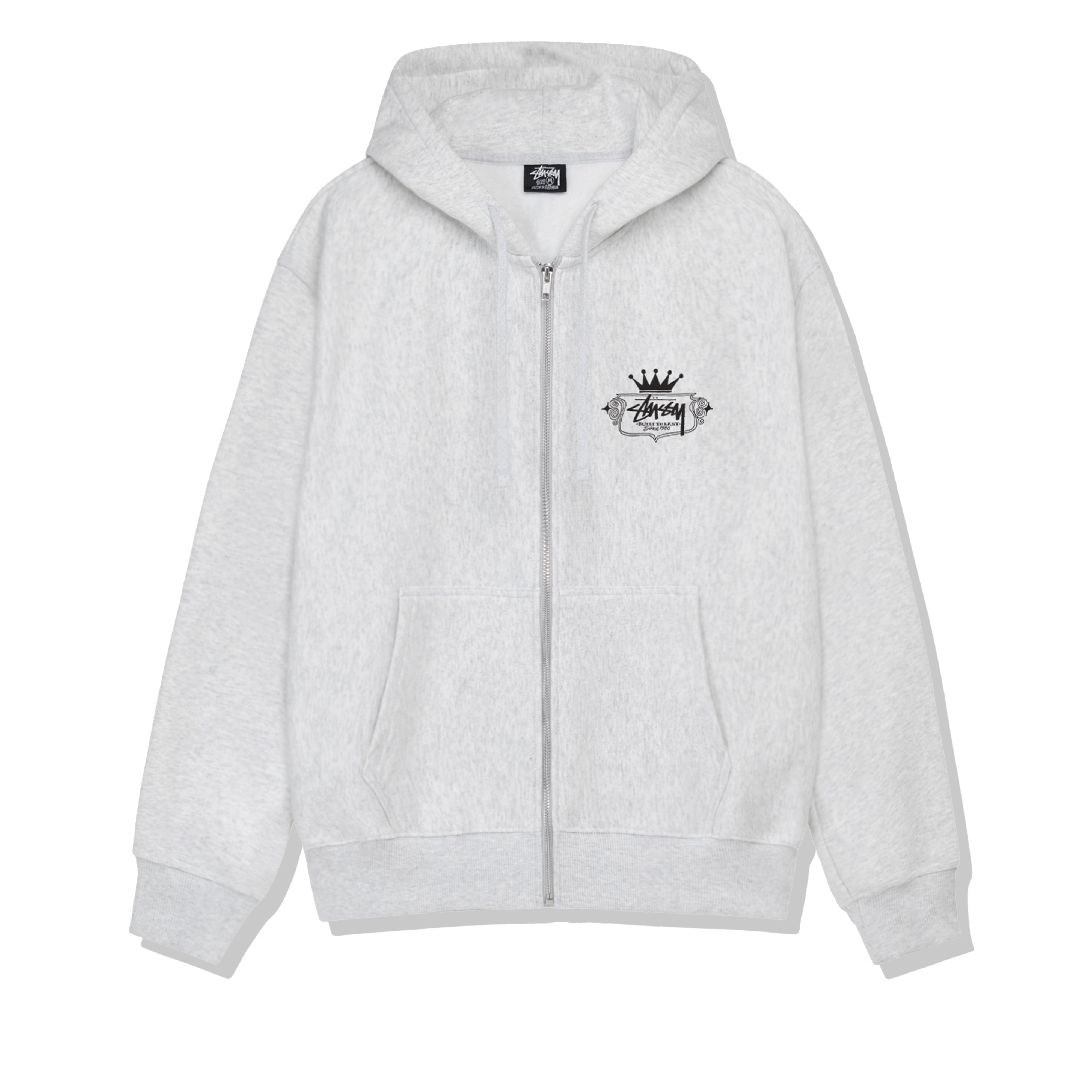 Stussy: Men's Built To Last Zip Hoodie (Ash Heather) | DSMNY E-SHOP