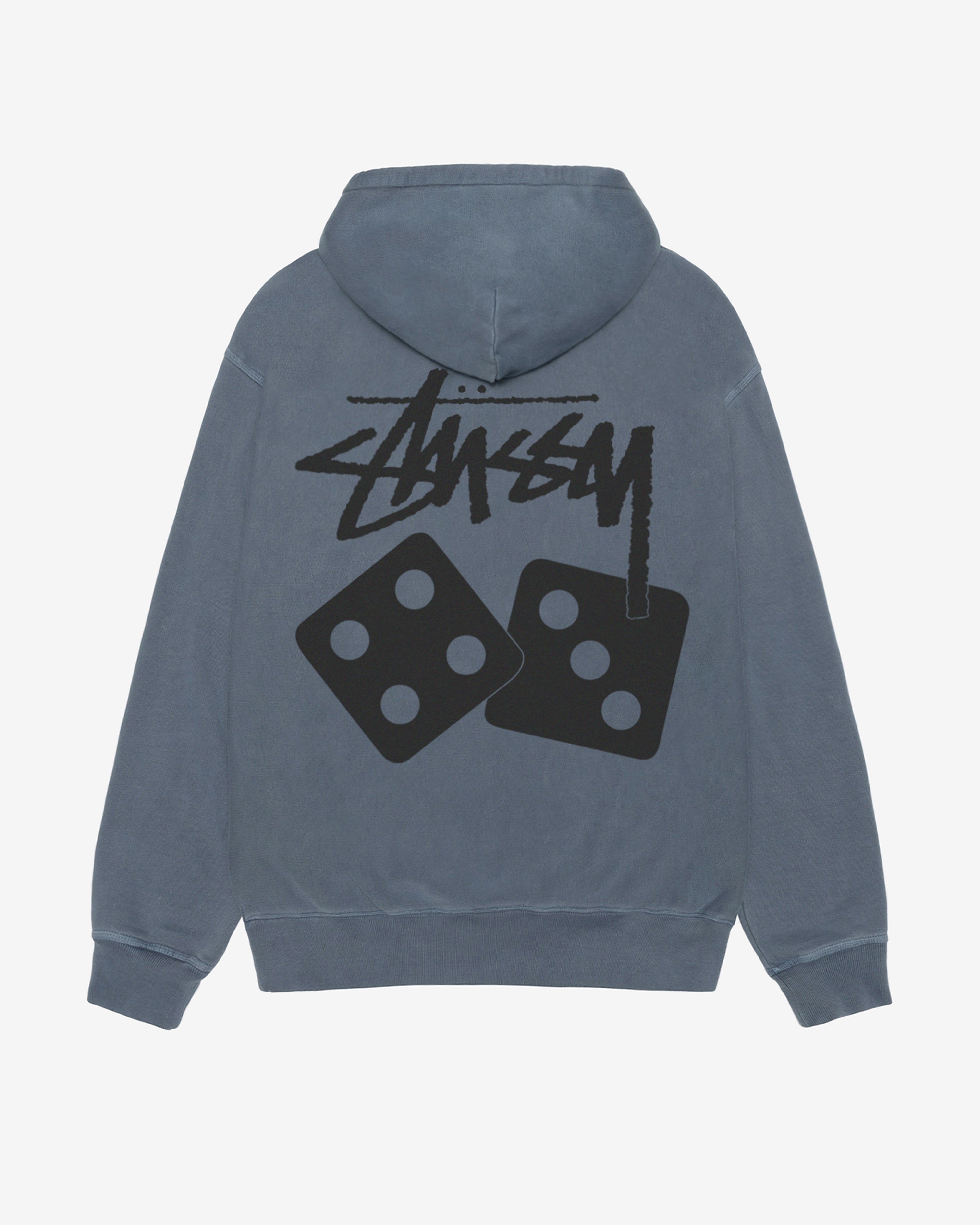 Stüssy: Men's Dice Pig. Dyed Zip Hoodie (Navy) | DSMNY E-SHOP