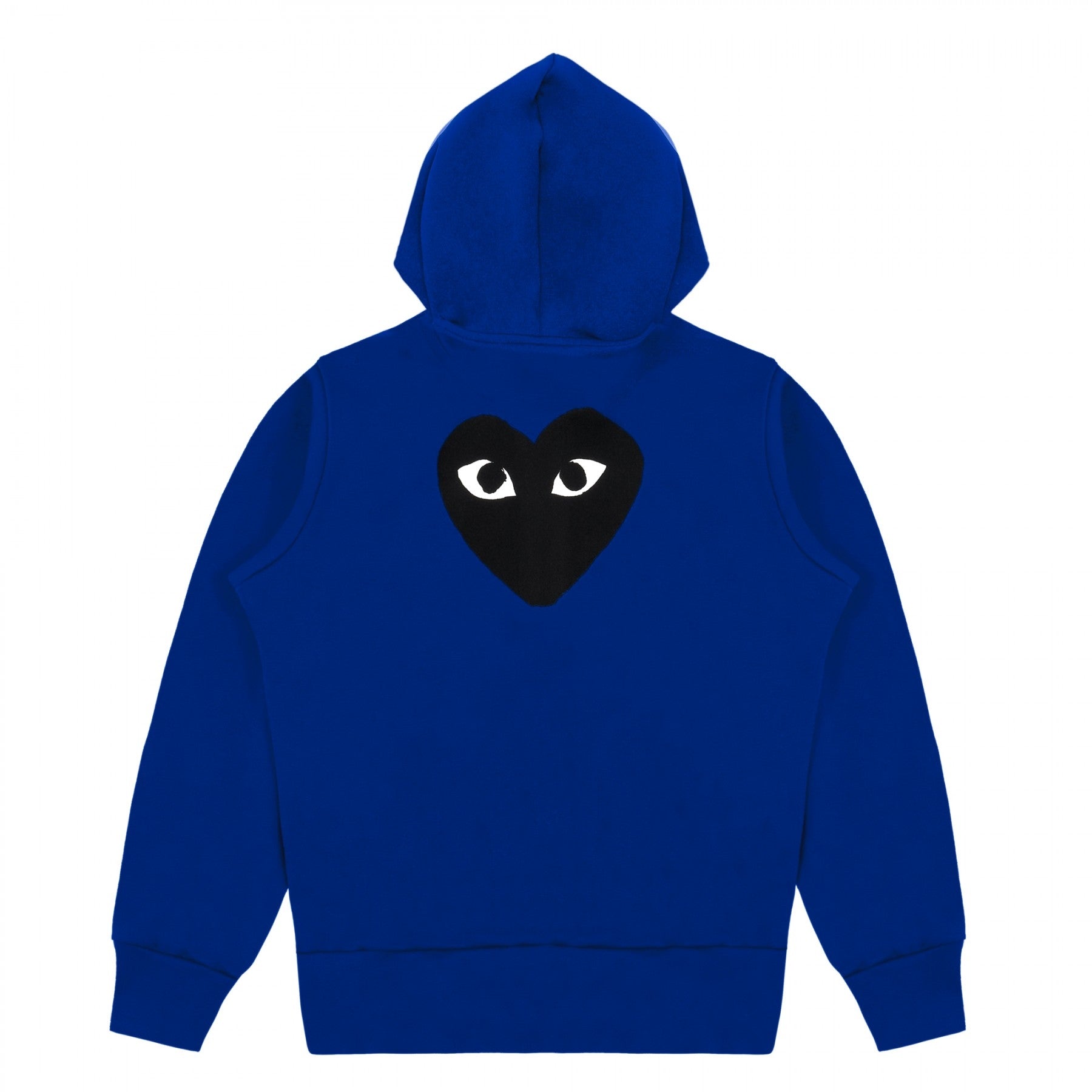 Play Comme des Garçons: Hooded Sweatshirt with Big Hearts (Navy