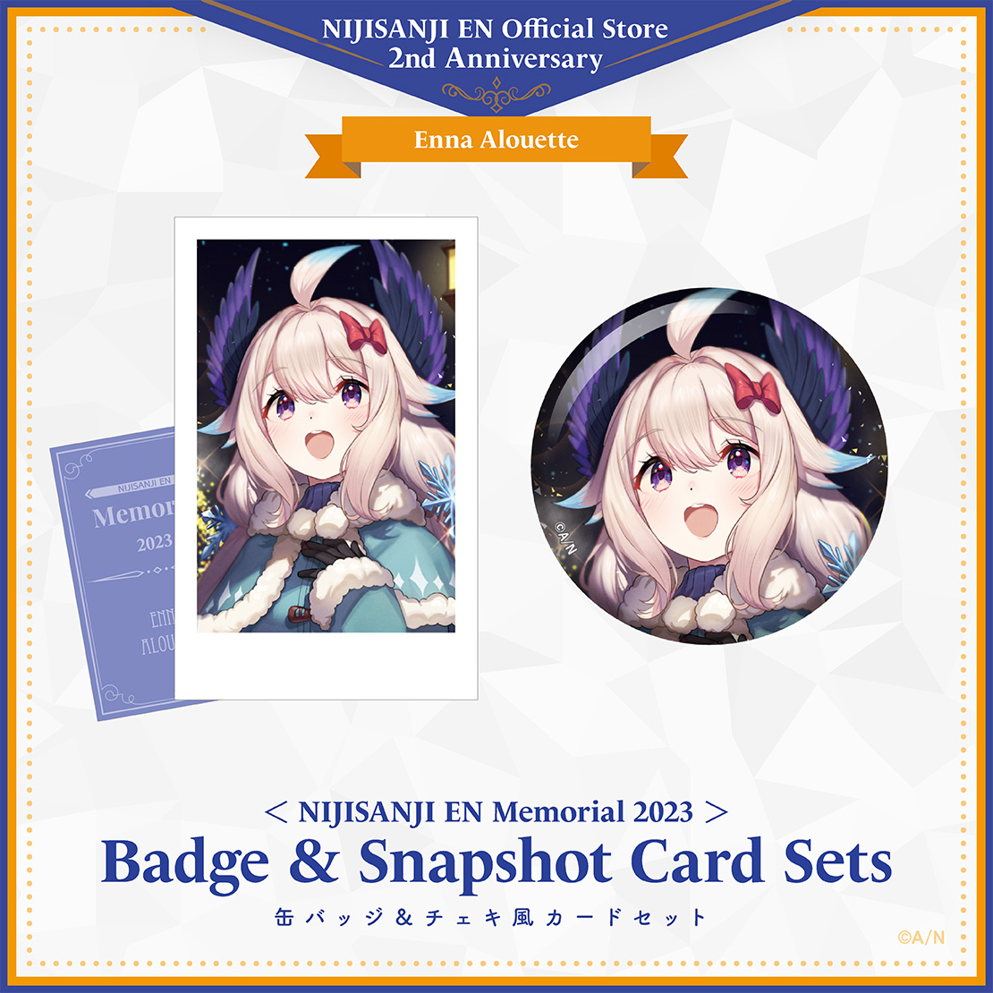 NIJISANJI EN Memorial 2023】缶バッジ＆チェキ風カードセット｜にじ