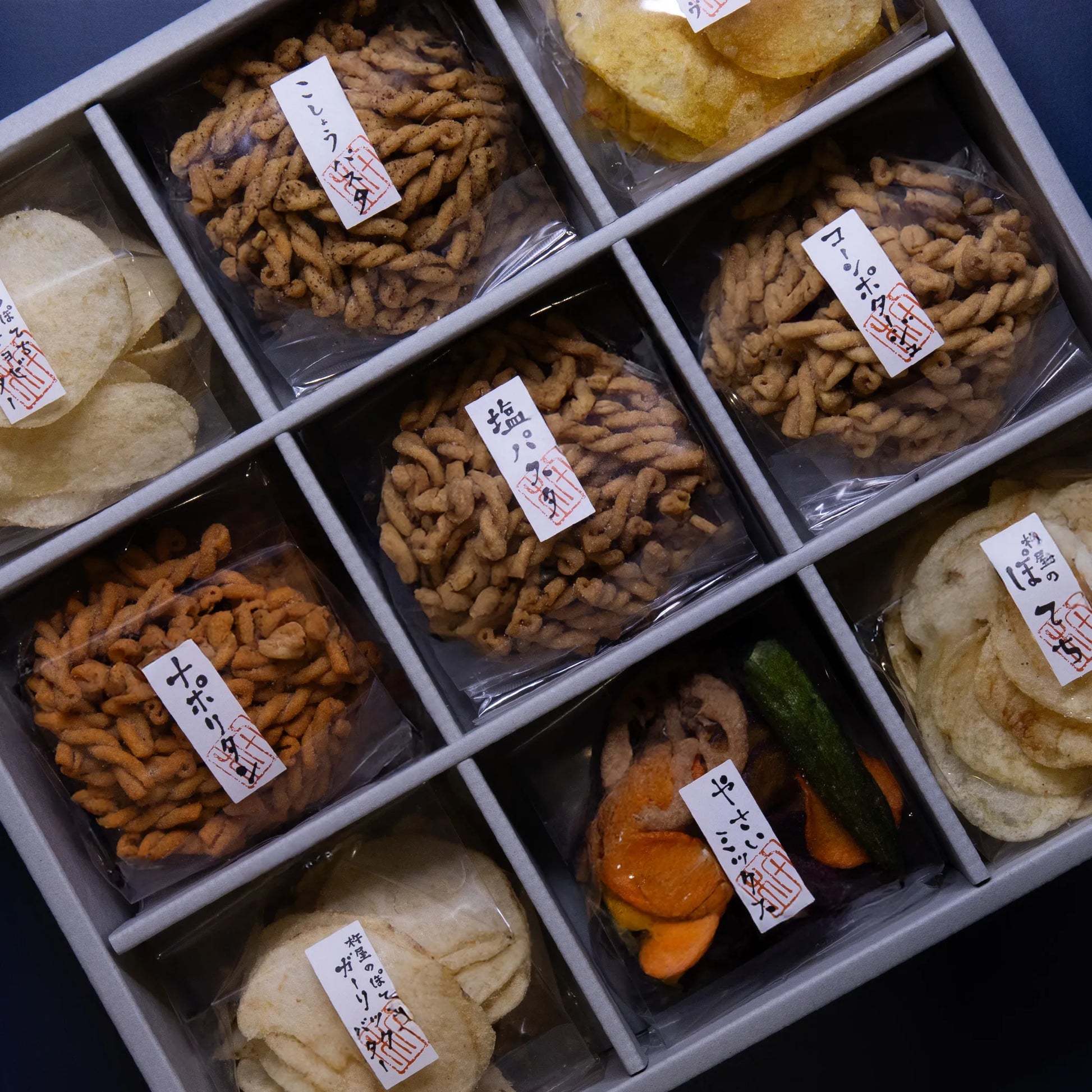 詰め合わせギフト9袋】特選ぽてち&野菜&揚げパスタ – 麻布十番 杵屋