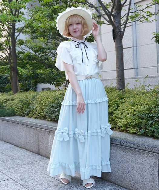 シアーギンガムティアードスカート | POETIQUE | axes femme online shop