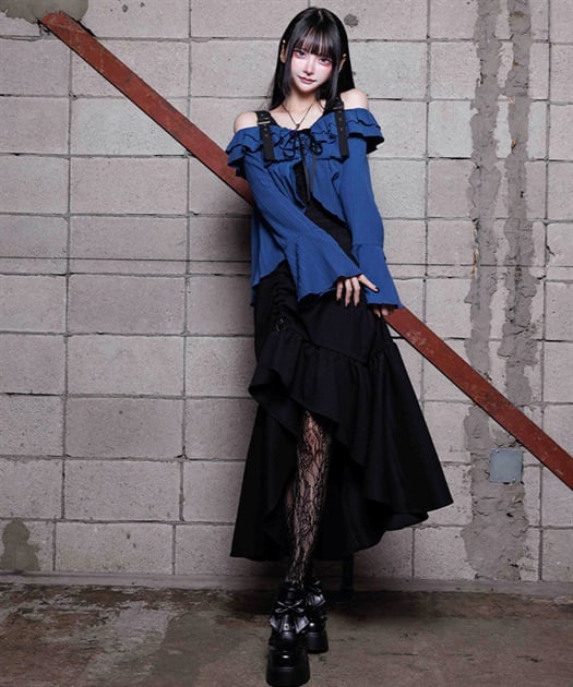 オフショルフリルトップス | axes femme online shop