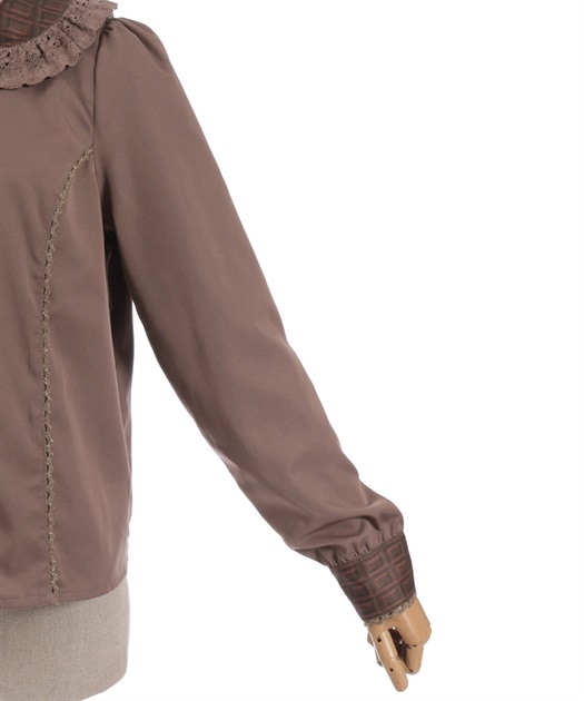 チョコレート柄衿ブラウス【受注生産】 | Chalmiere | axes femme