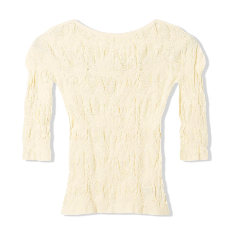 ノーソーイングニット】シアーレースボートネックトップ 商品ページ