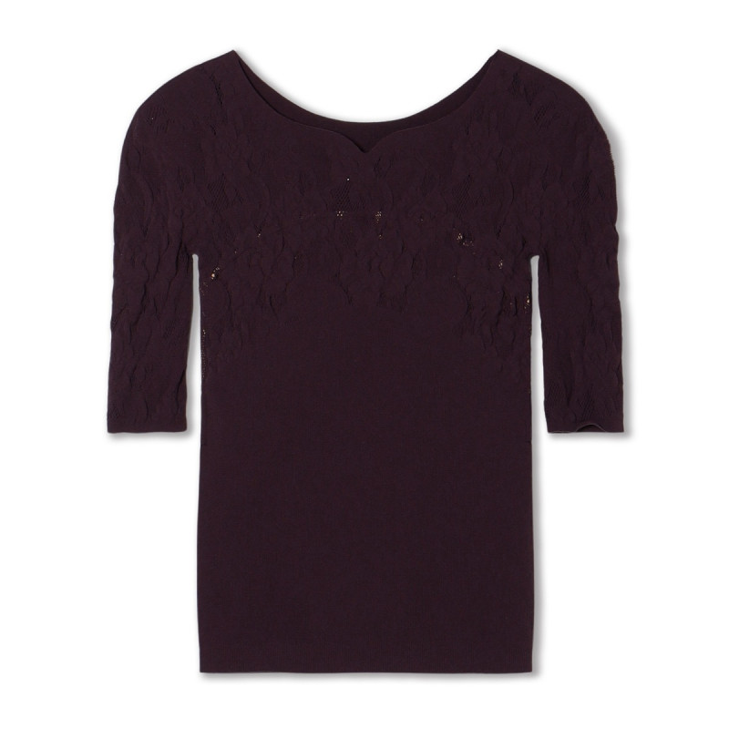 ノーソーイングニット】カップ付きバレリーナネックトップ 商品ページ