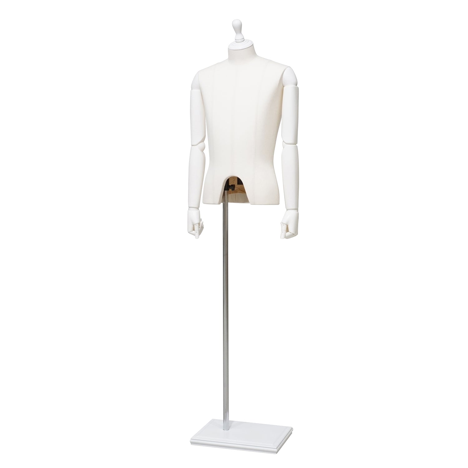 メンズ全身トルソー オールホワイト仕様｜おしゃれな什器の企画・製造