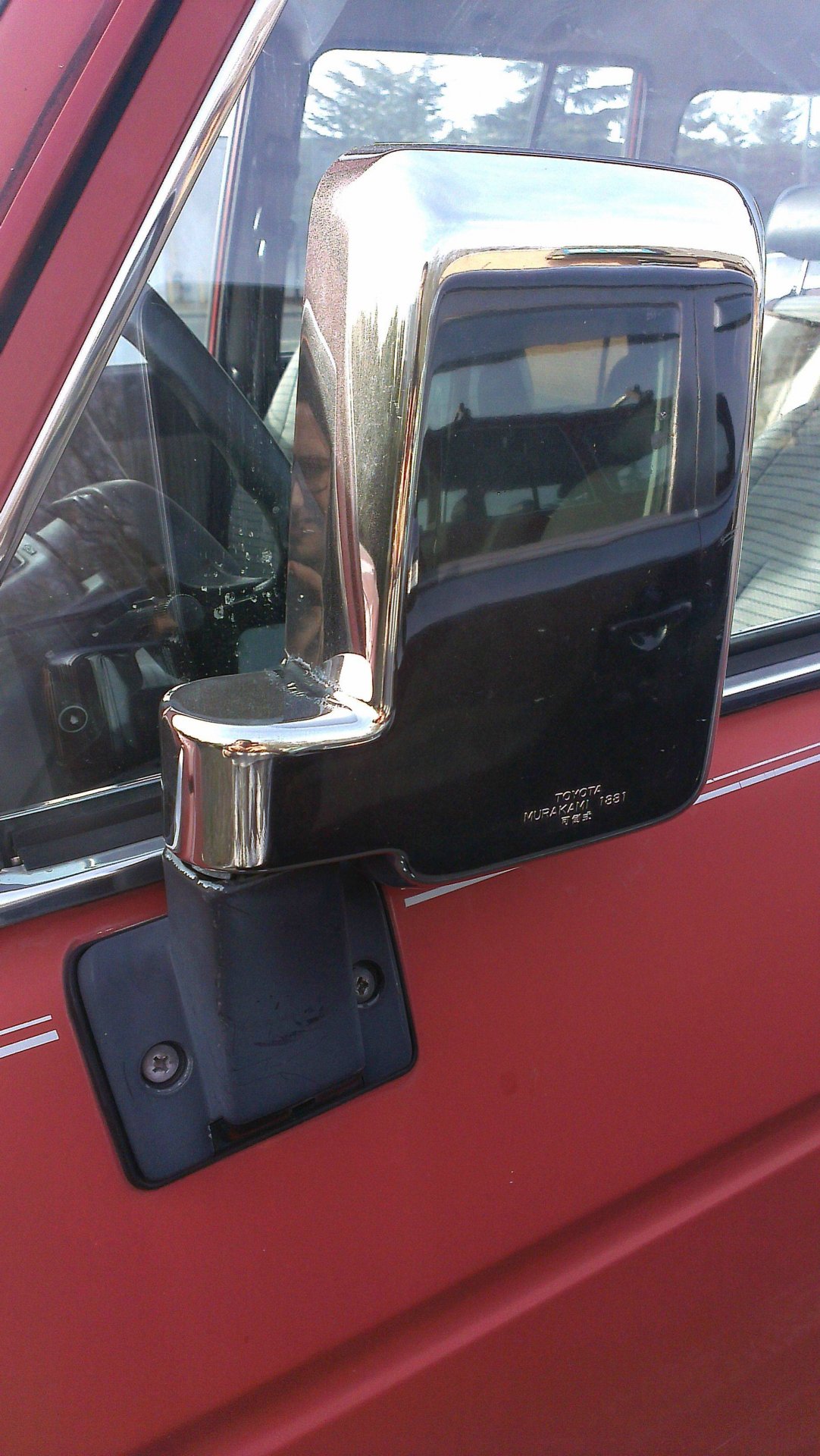 Left Power Door Mirror 81-90 FJ62 Type mirror - Used [87940-90A15