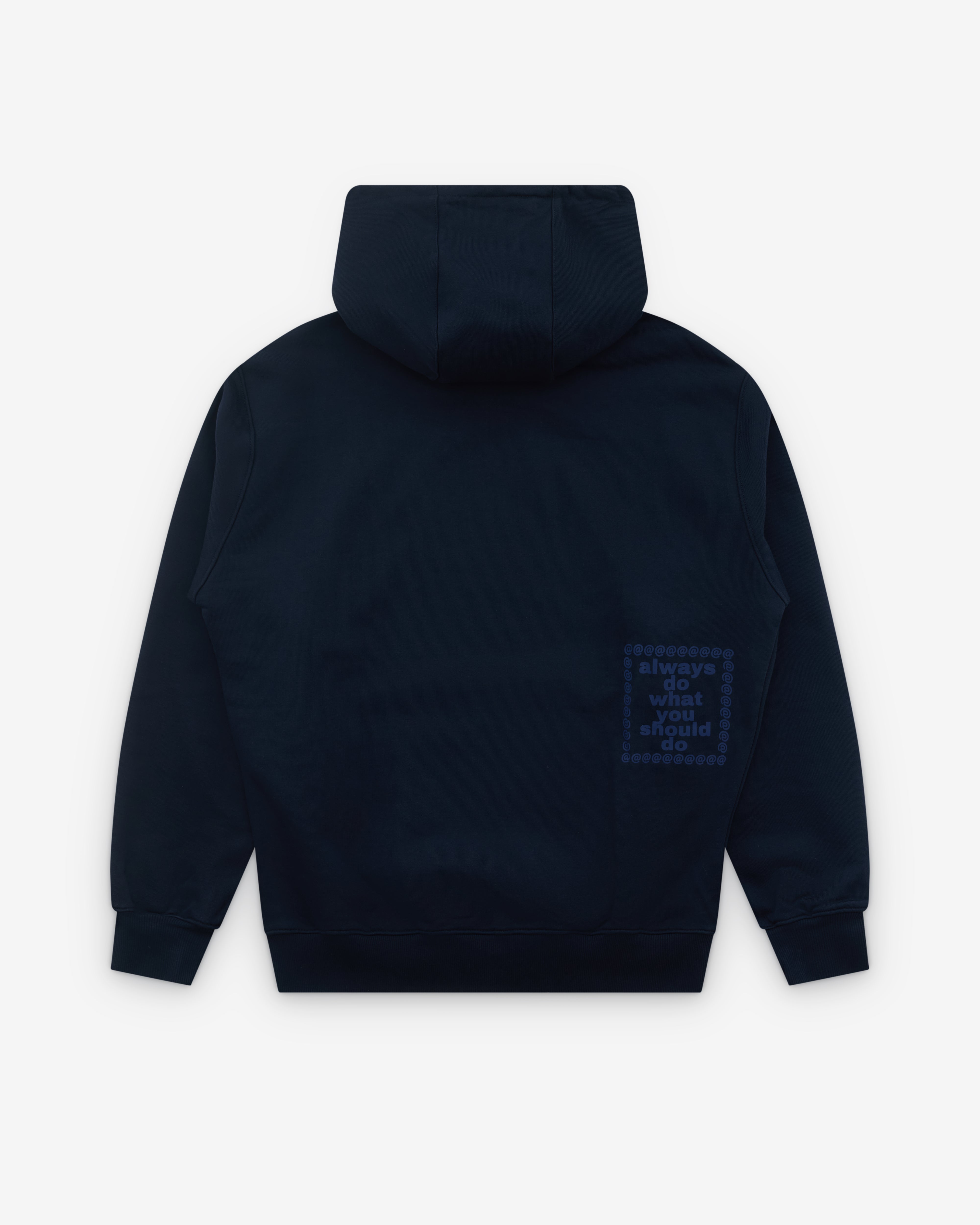 Always Do What You Should Do: Men's Scribble @Sun Hoodie (Navy