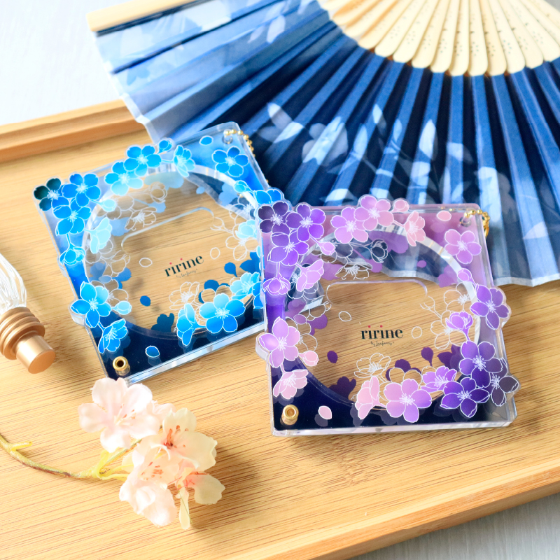 缶バッジアクリルフレーム75mm 夜桜 紫| FUKUYA ONLINE フクヤオンライン