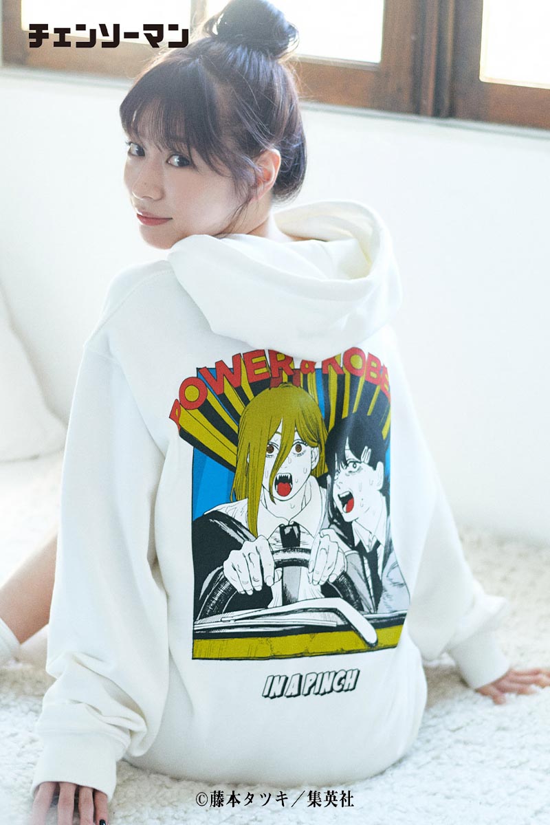 glamb (グラム)×チェンソーマン Power & Kobeni Hoodie White / ロック
