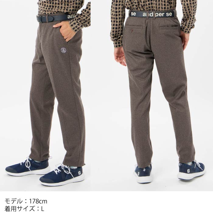 and per se アンパスィ メンズ ゴルフウェア 防風フランネルニット