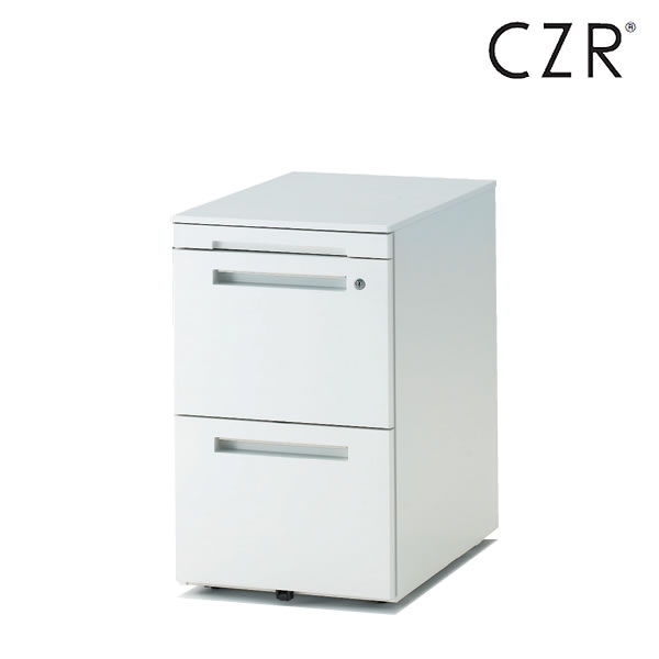 CZR ワゴン A4・2段 ペントレイ付 CZR-046MPCB-W9｜オフィスデスク
